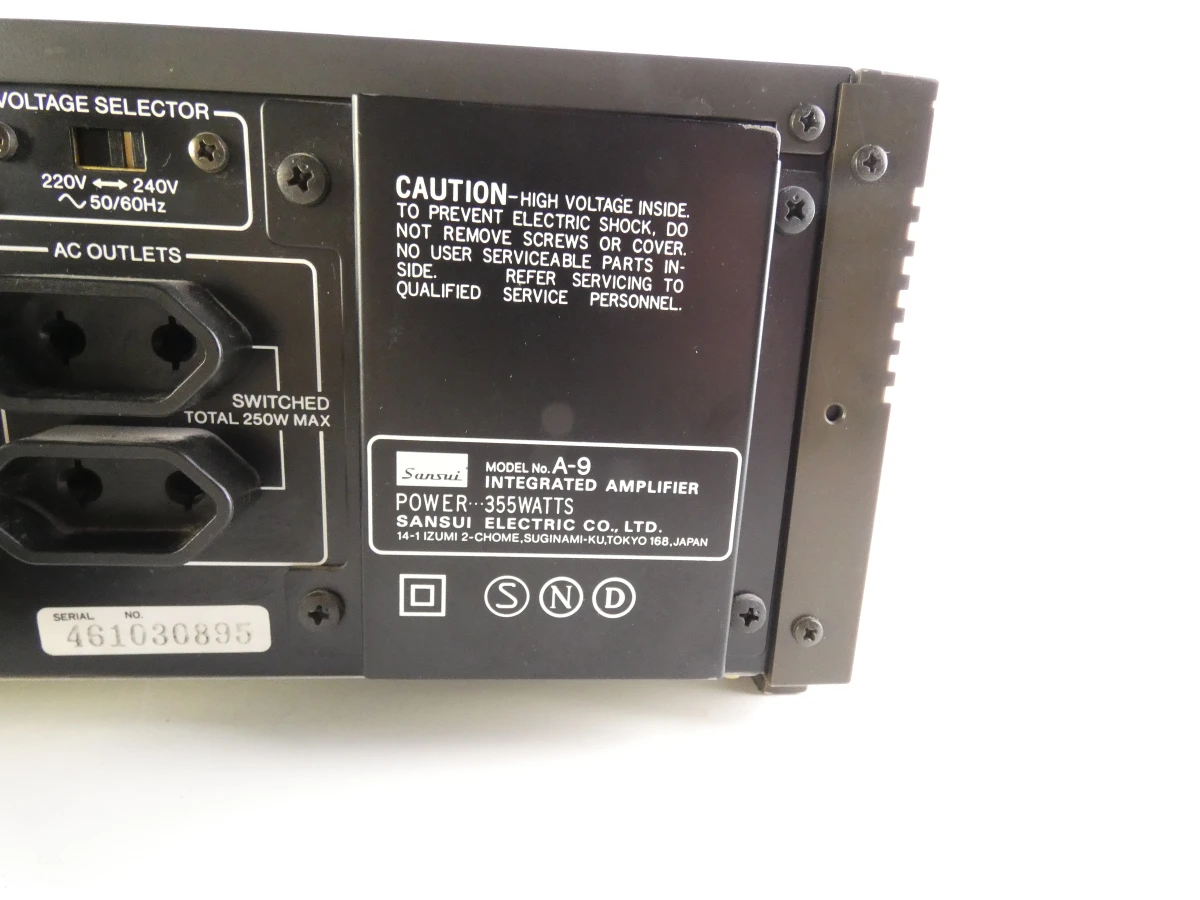 Sansui A-9 Integrated DC Servo Amplifier