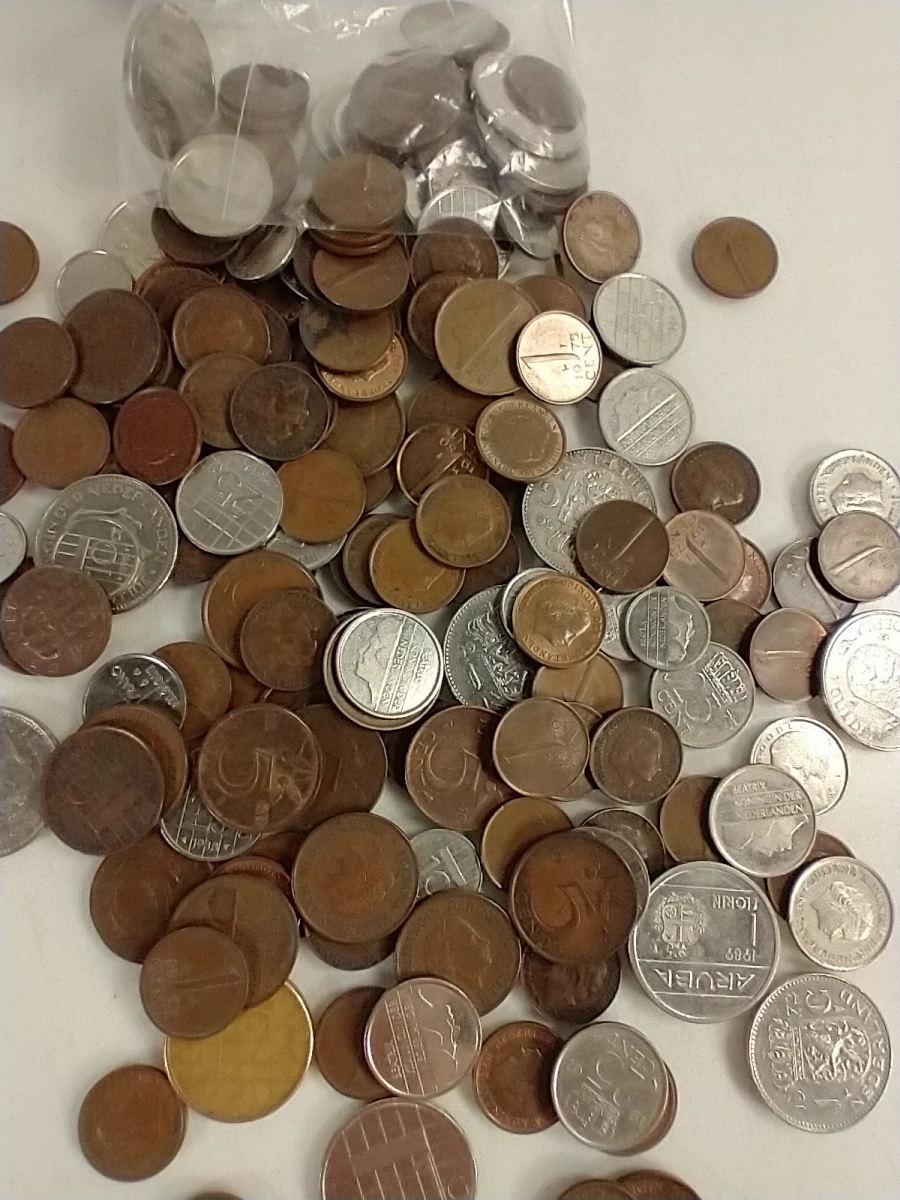 Lot van wereldmunten en Nederlandse guldens - foto 8
