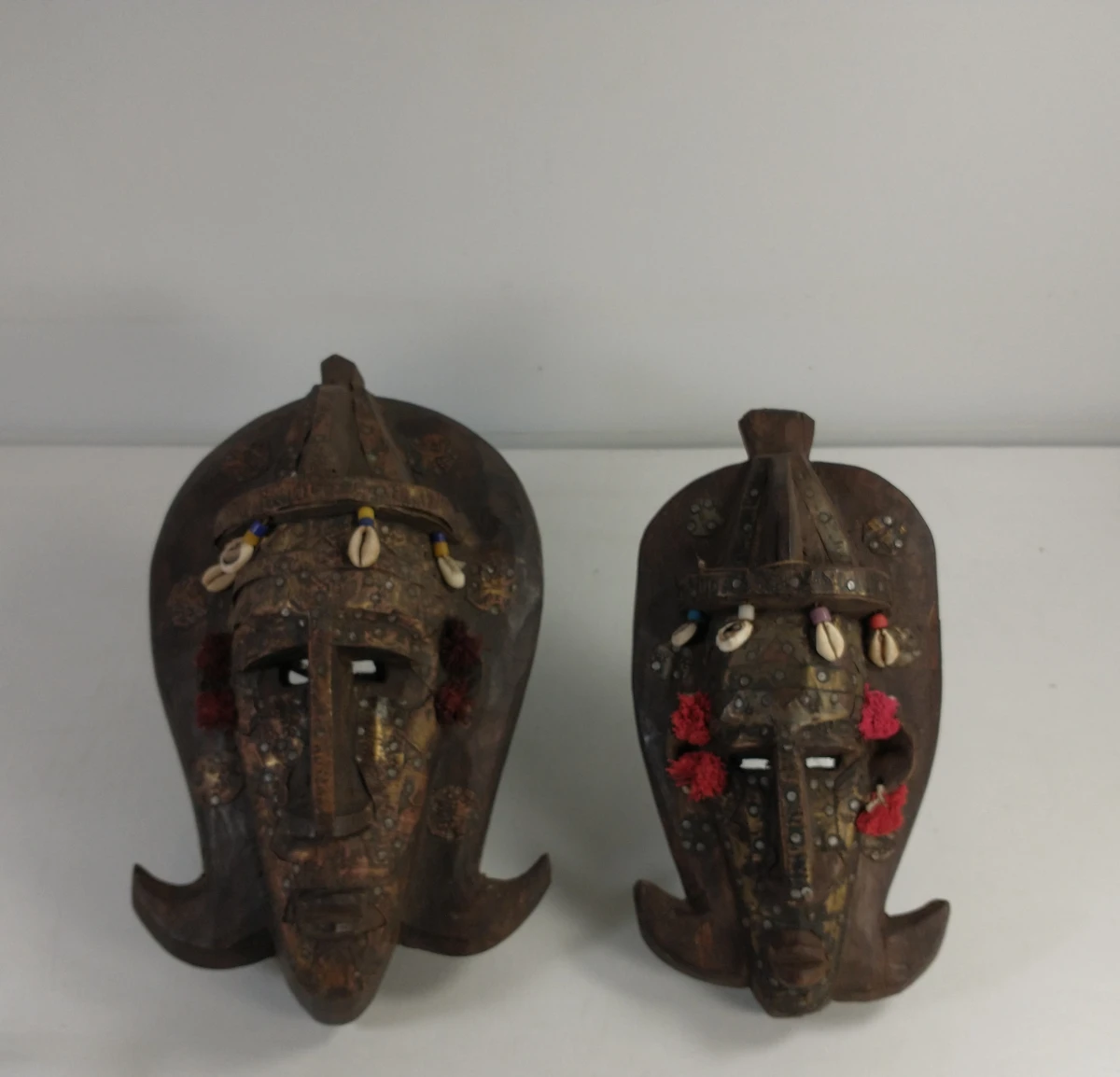 Lot van 3 Afrikaanse houten maskers - foto 8