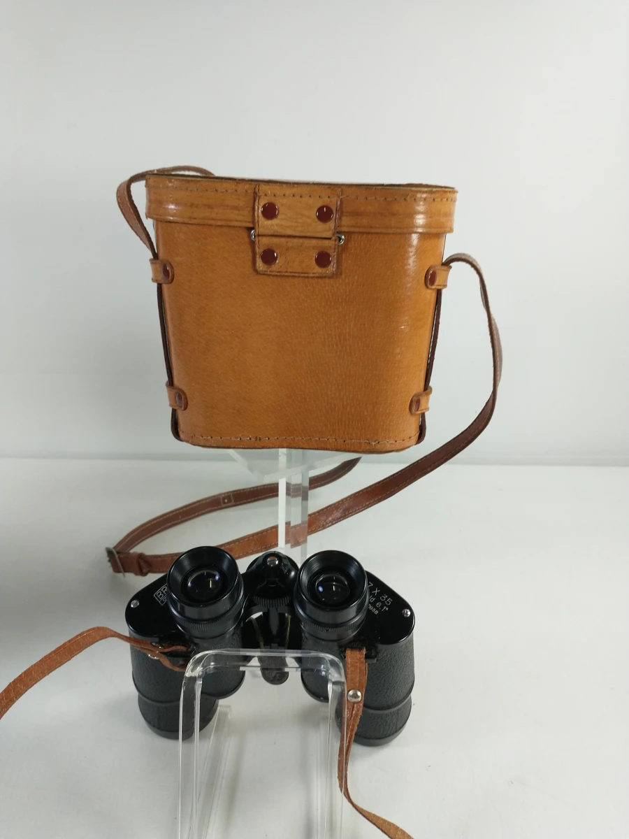 Lot van 2 vintage verrekijkers met draagtassen – Pallas 8x40 en Broco 7x35 - foto 4