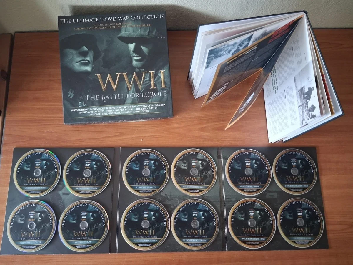 WWII The Battle for Europe - 12 DVD collectie met boek