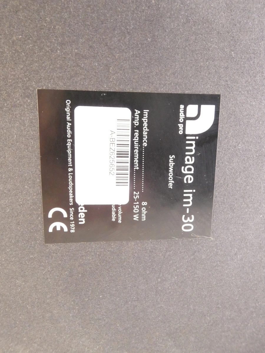 Passieve Audio Pro subwoofer, model Image IM-30