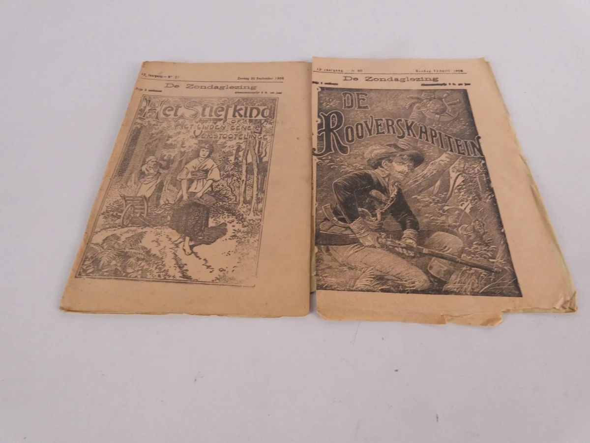 Oude tijdschriften 'De Zondaglezing' uit 1908/1909