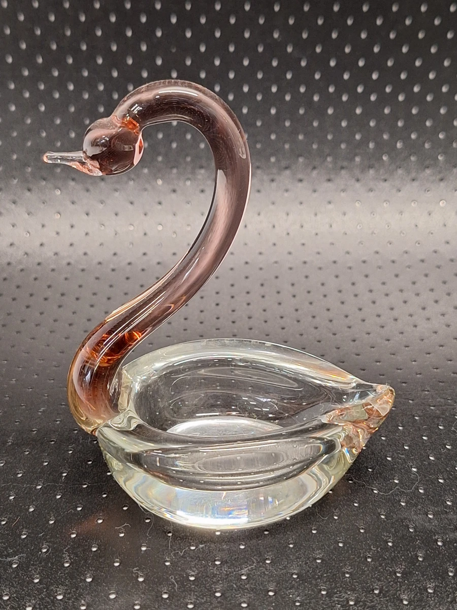 Vintage Italiaanse Murano stijl glazen zwanen set – Handgeblazen glas - foto 7