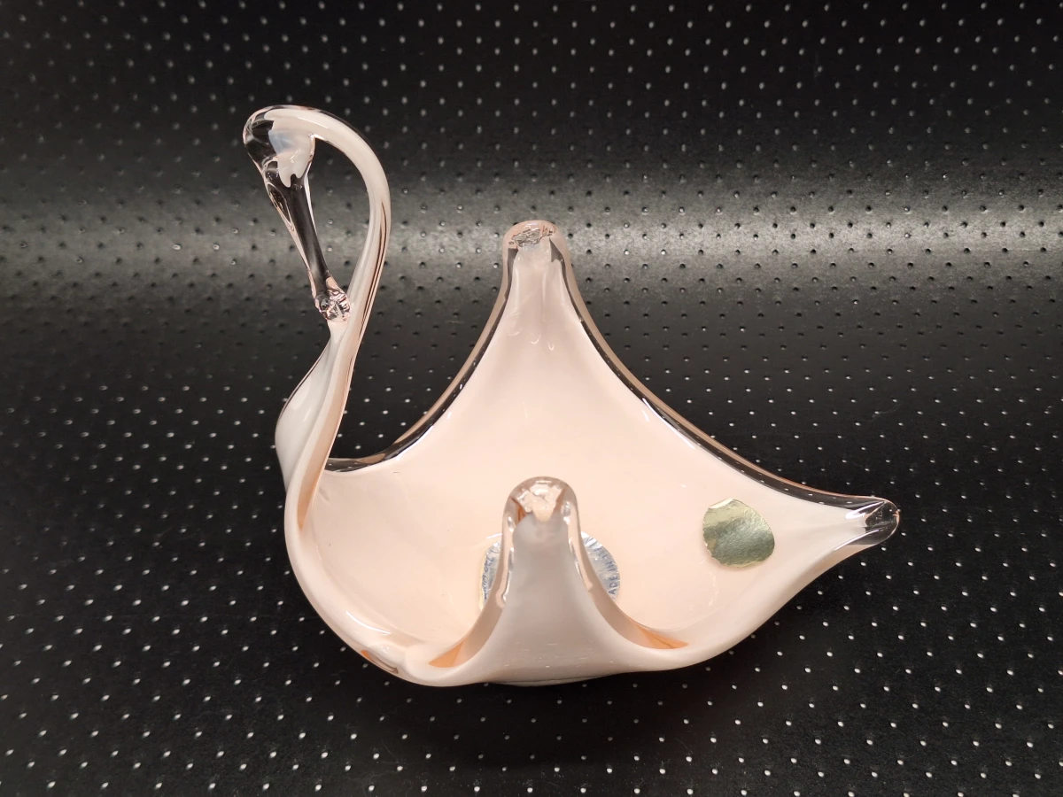 Vintage Italiaanse Murano stijl glazen zwanen set – Handgeblazen glas - foto 3