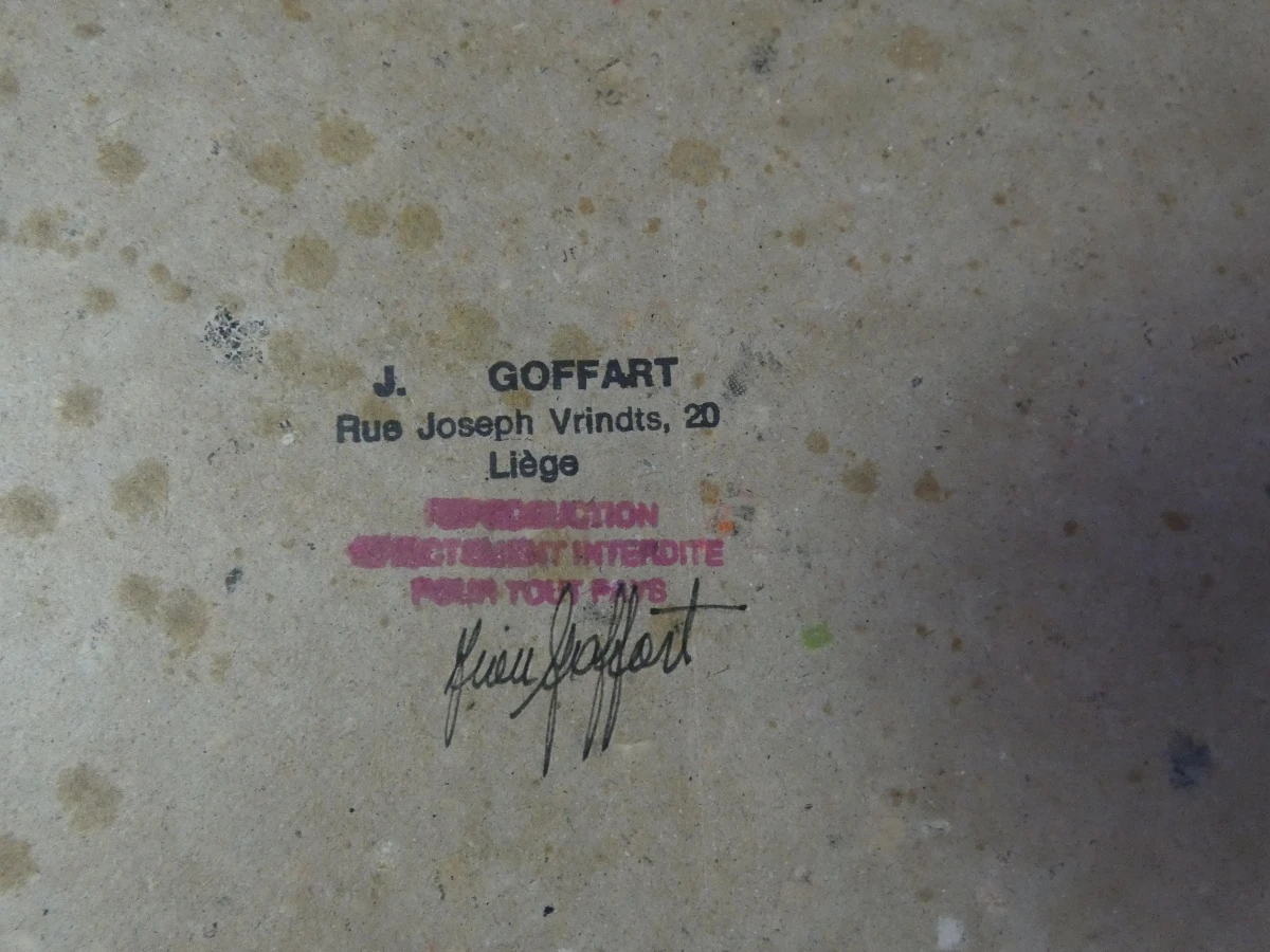 Gesigneerde litho 'Jeune fille aux chats' van Jean Goffart, 2/50