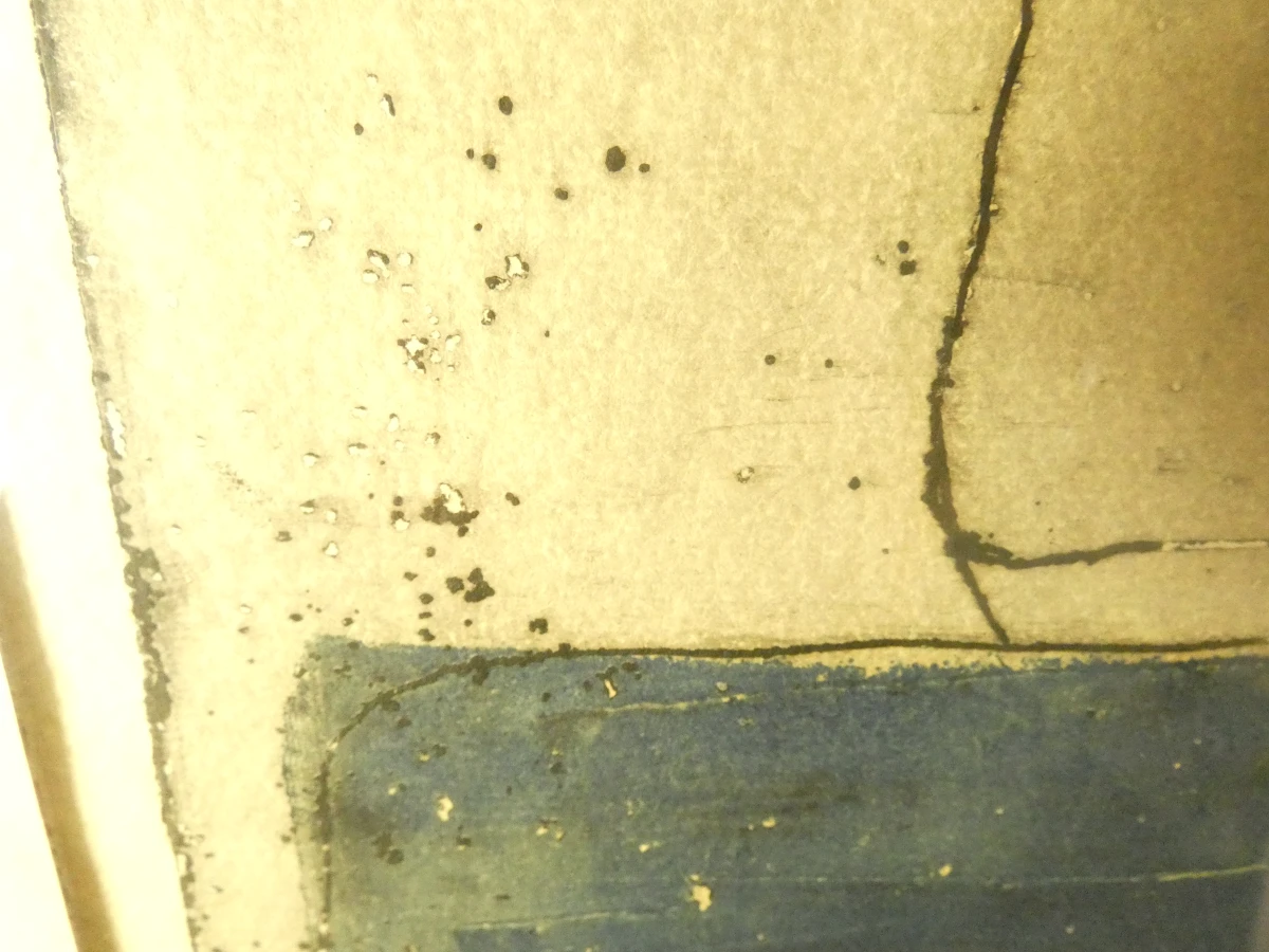 Ingelijste aquatint kunstprent 'L'Esprit' uit 1968, genummerd 1/4