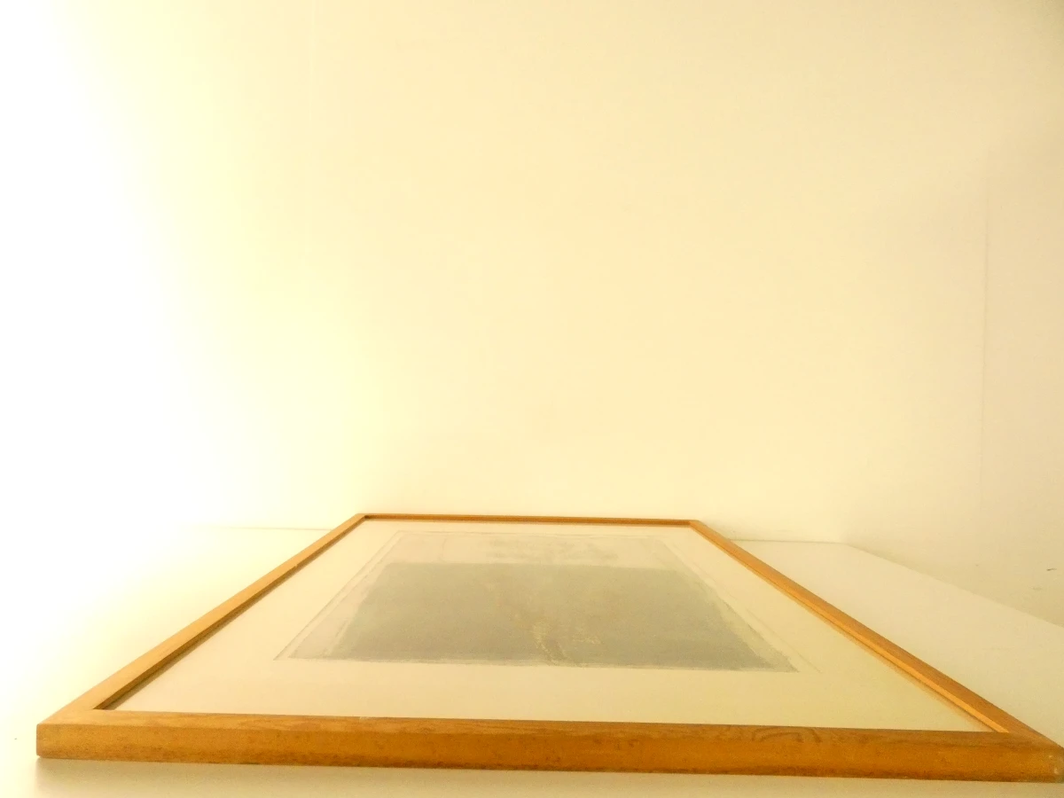 Ingelijste aquatint kunstprent 'L'Esprit' uit 1968, genummerd 1/4
