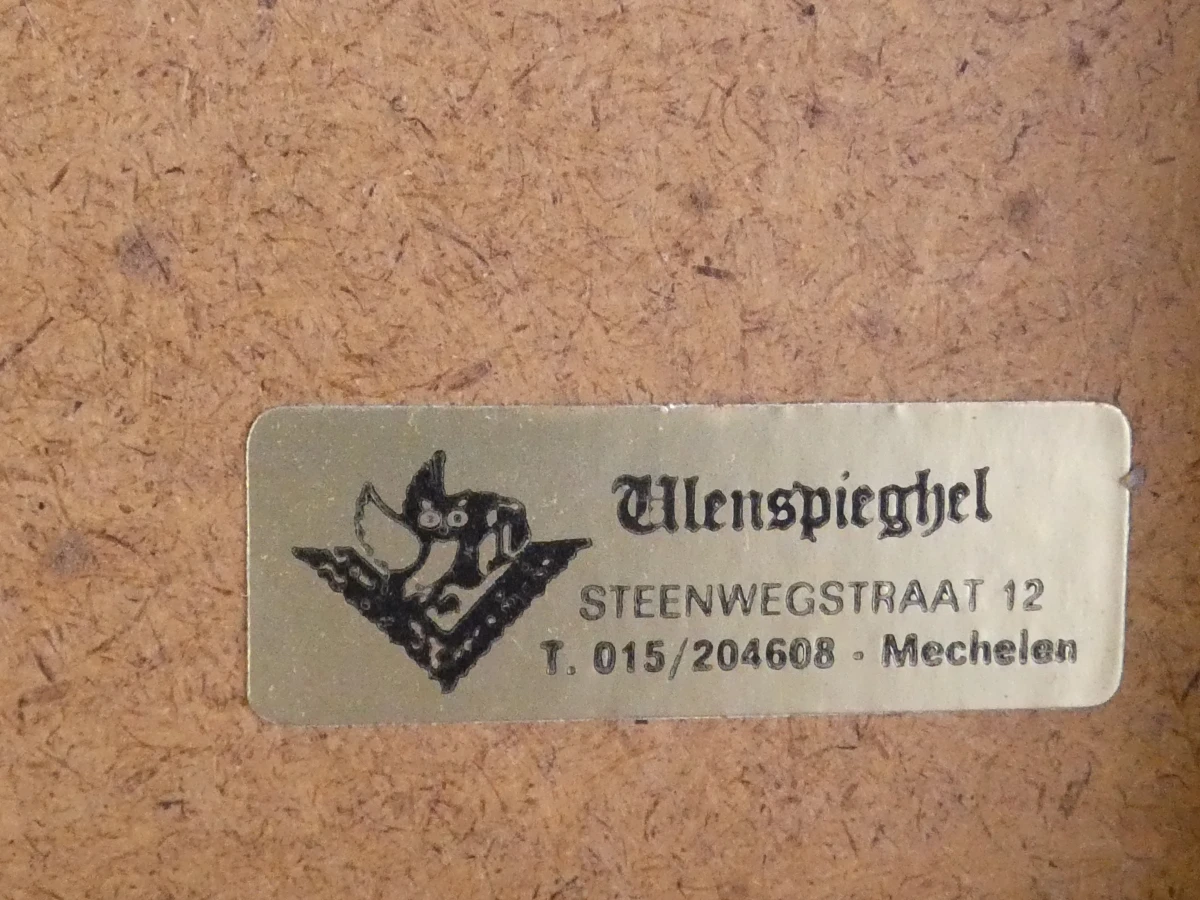 Ingelijste litho in donkere tinten