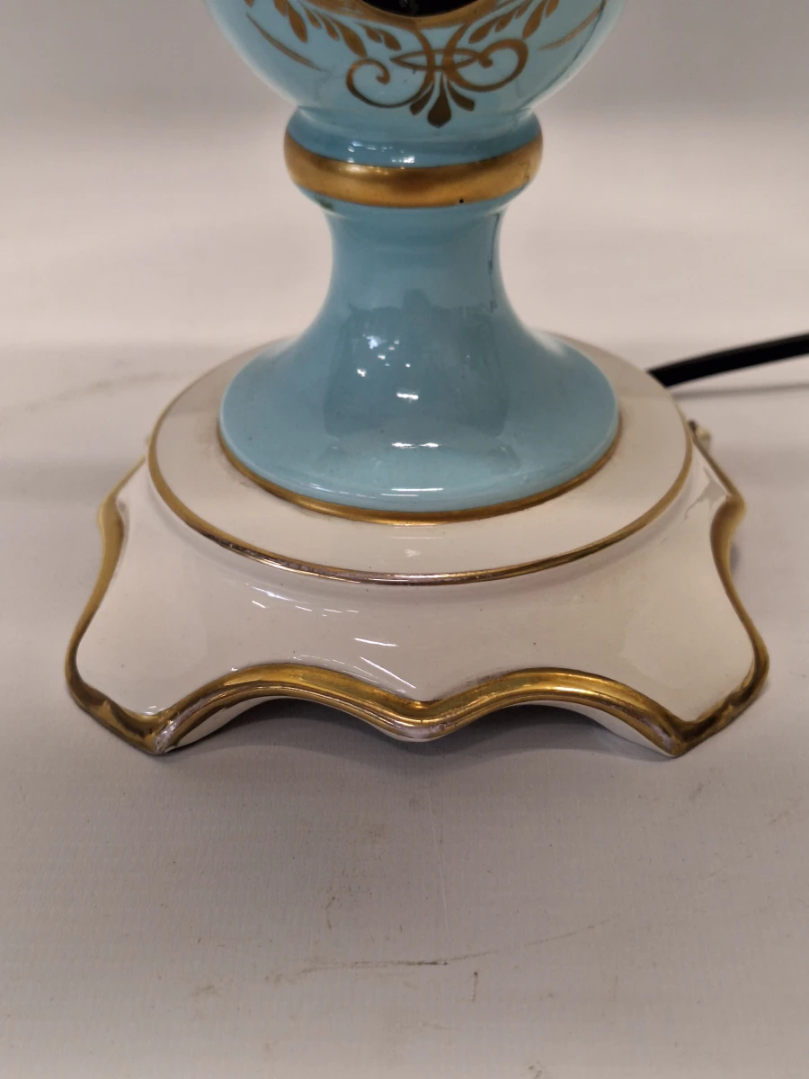 Vintage porseleinen tafellamp met rozen – Sèvres-stijl - foto 10