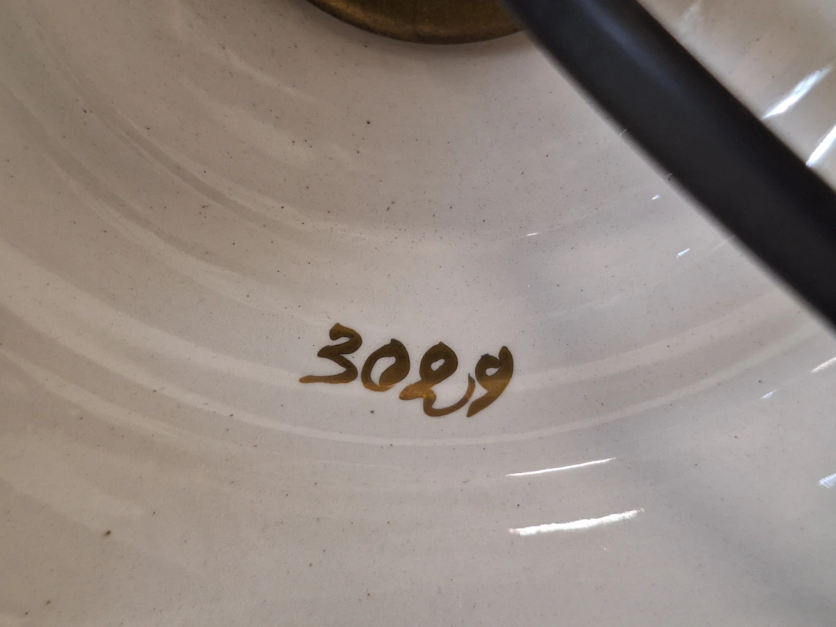 Vintage porseleinen tafellamp met rozen – Sèvres-stijl - foto 4