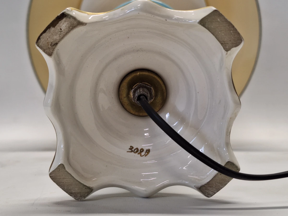 Vintage porseleinen tafellamp met rozen – Sèvres-stijl - foto 3