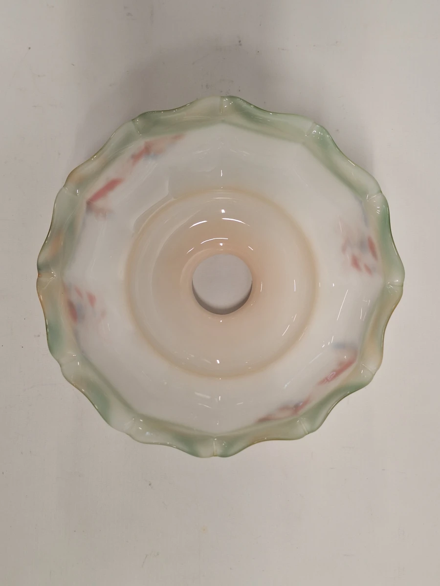 Vintage plafondlamp met 2 extra glazen lampenkappen - foto 16