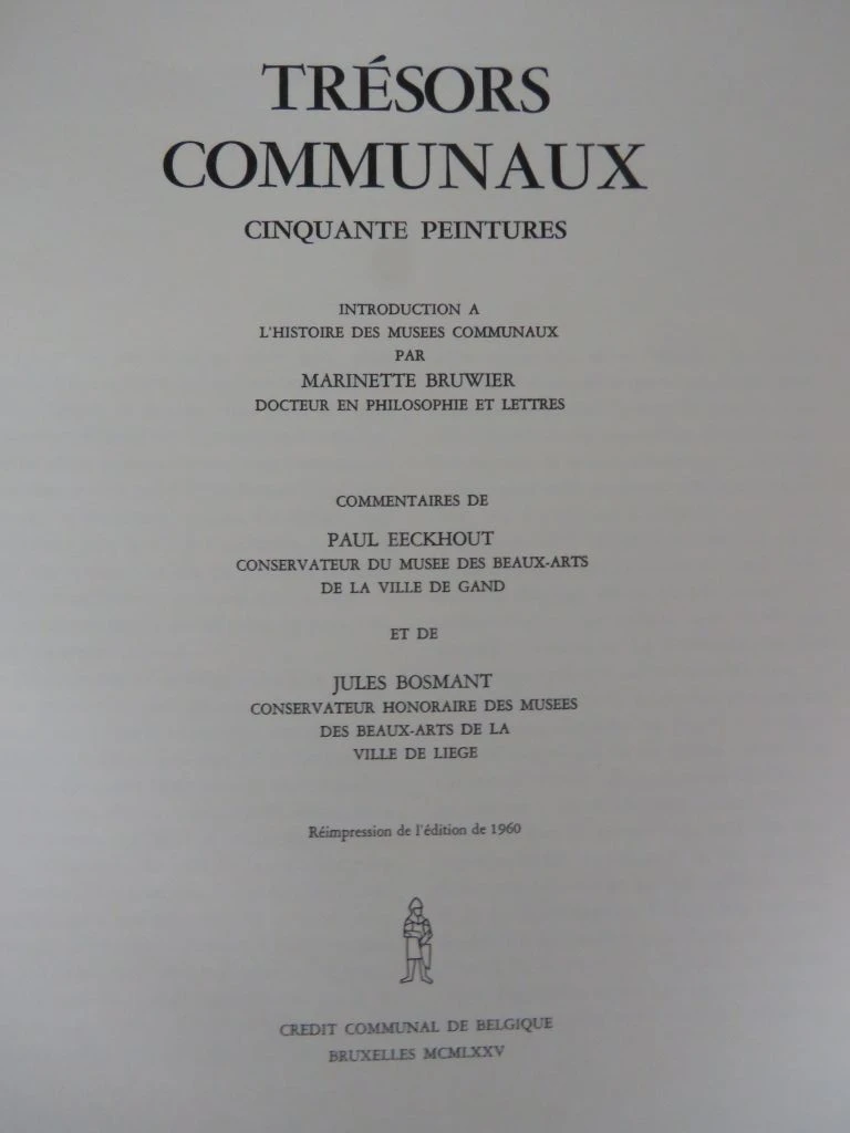 Boek 'Trésors Communaux' over musea en kunstwerken