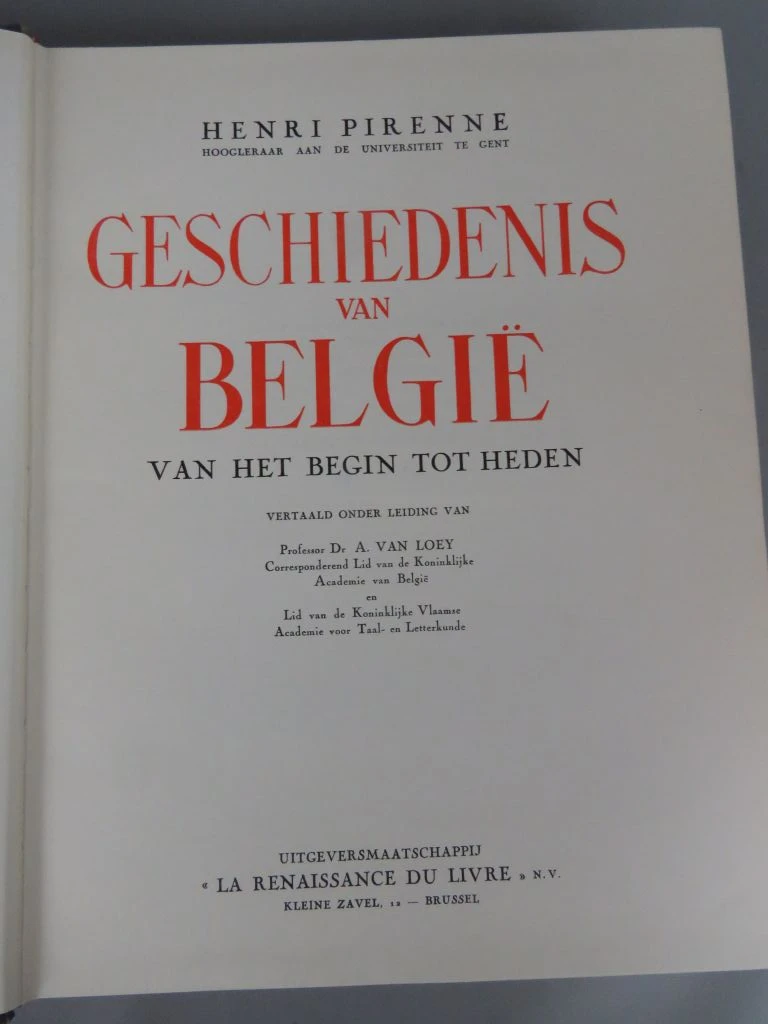 Geschiedenis van België - Henri Pirenne