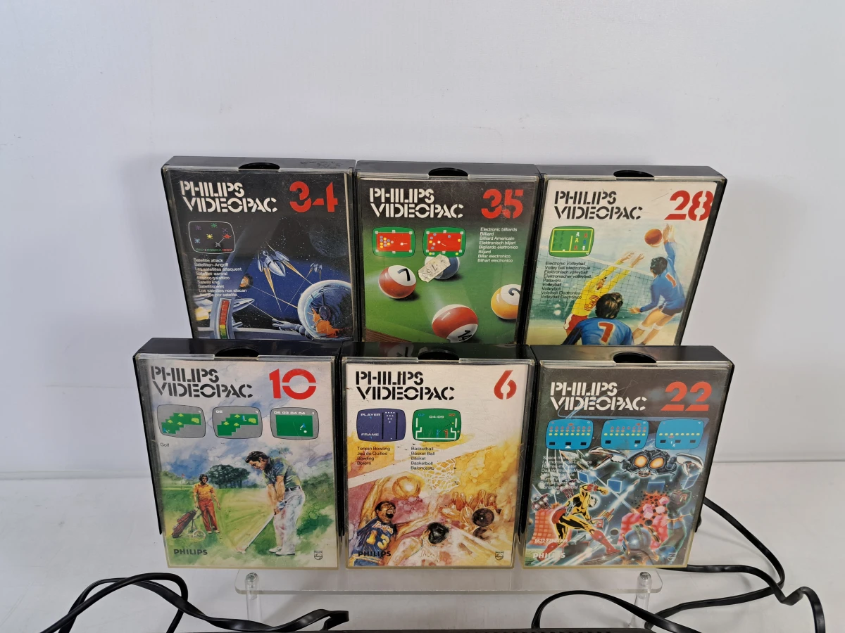 Philips Videopac G7000 spelcomputer met 6 spellen en 2 joysticks - foto 4
