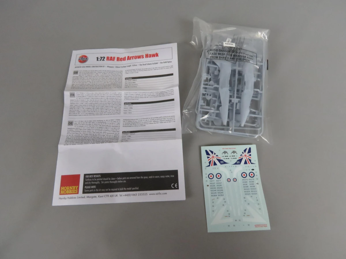Airfix modelbouw RAF Red Arrows Hawk