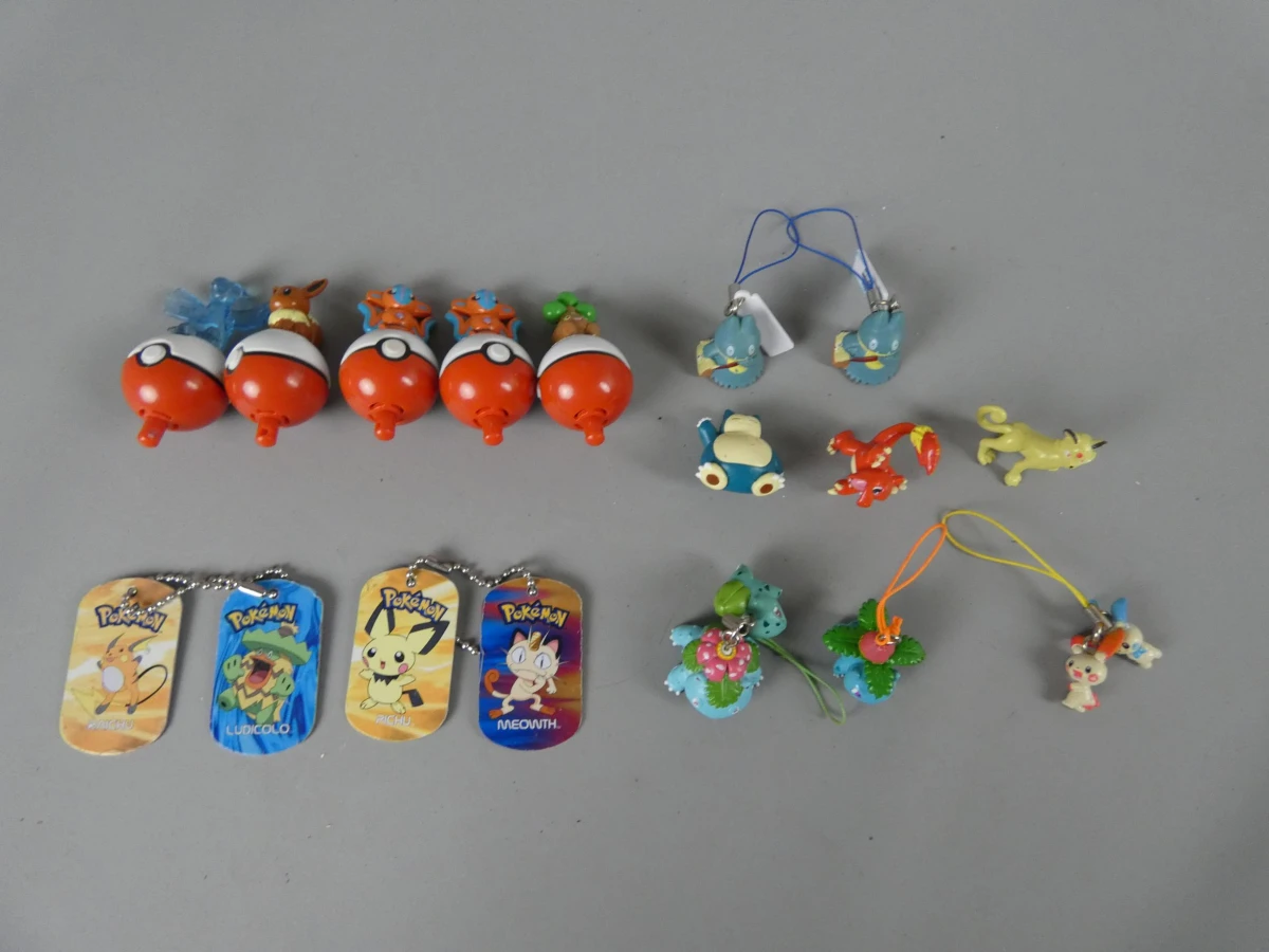 Originele Pokémon Figurines, Sleutelhangers en Metal Tags Collectie