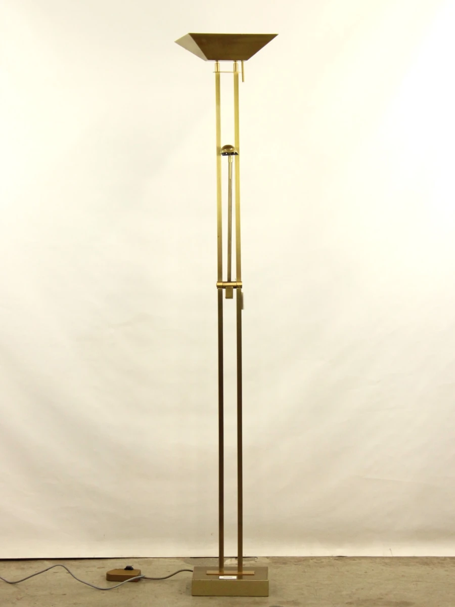 Deknudt Vintage Hollywood Regency uplighter met extra leeslampje en dimmer   jaren 80