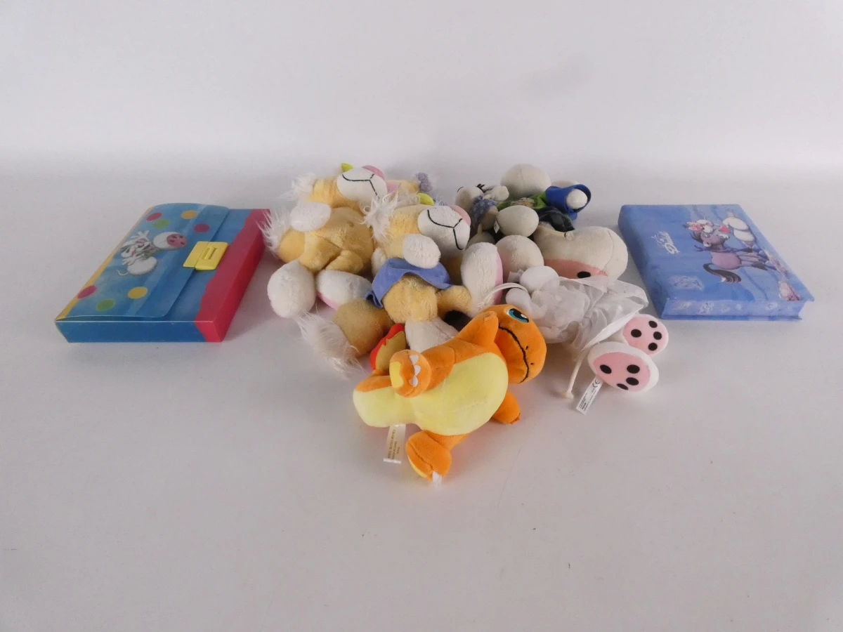 Set Diddl knuffels en schrijfwarenbakjes - vintage