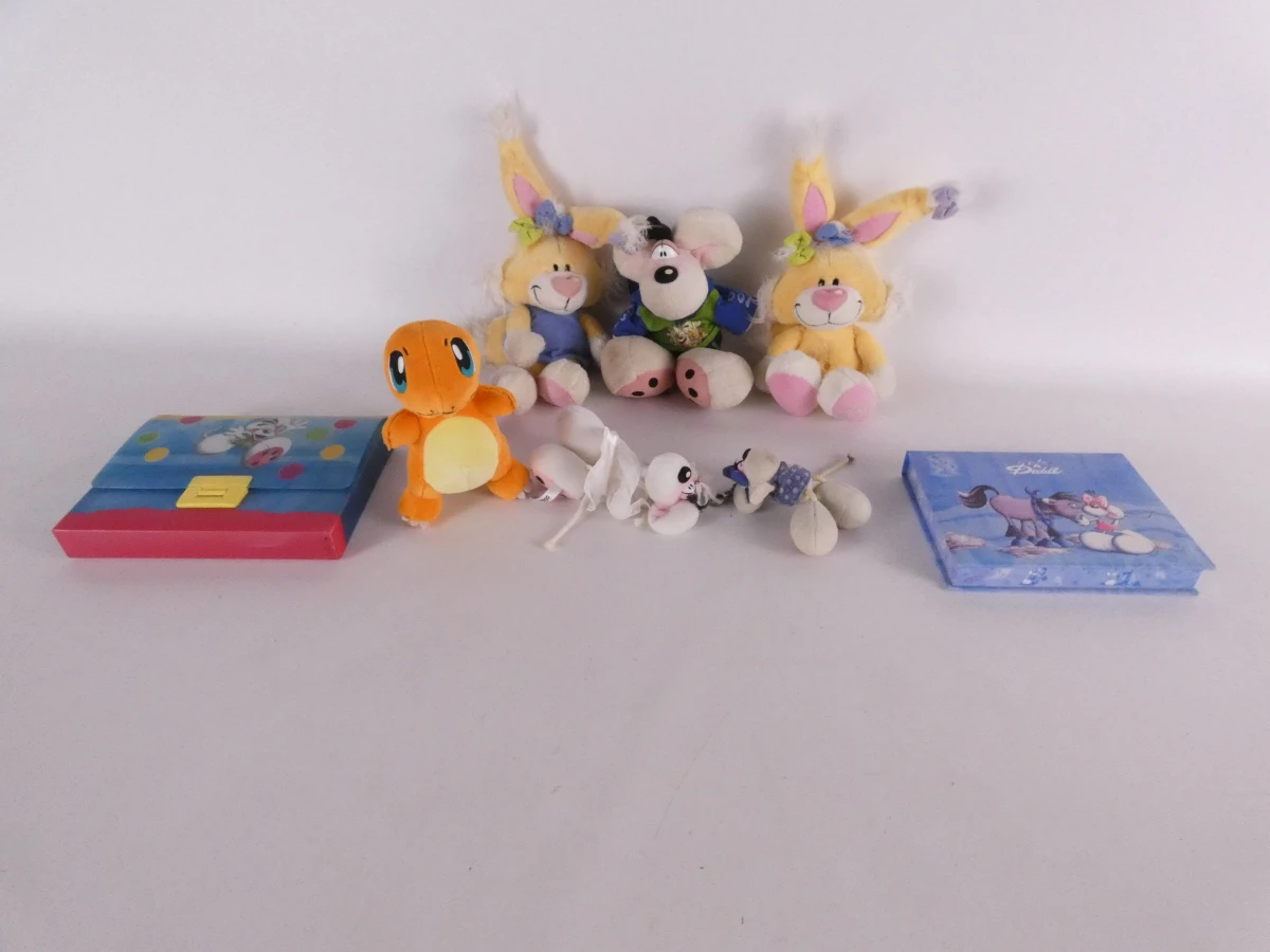 Set Diddl knuffels en schrijfwarenbakjes - vintage