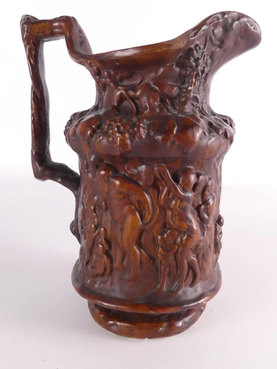 Set van 2 decoratieve keramische kannen met reliëf
