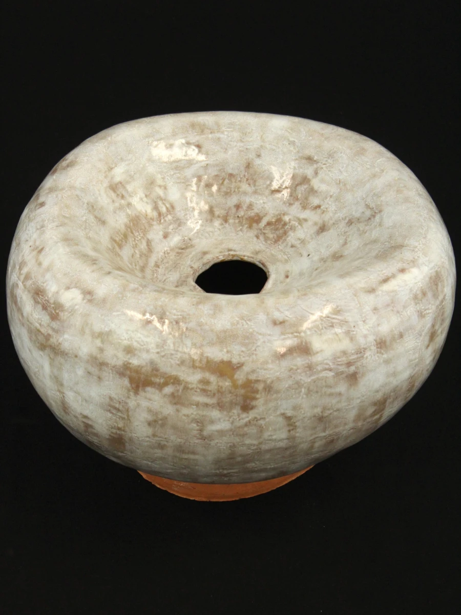 Decoratieve keramische vaas met open midden