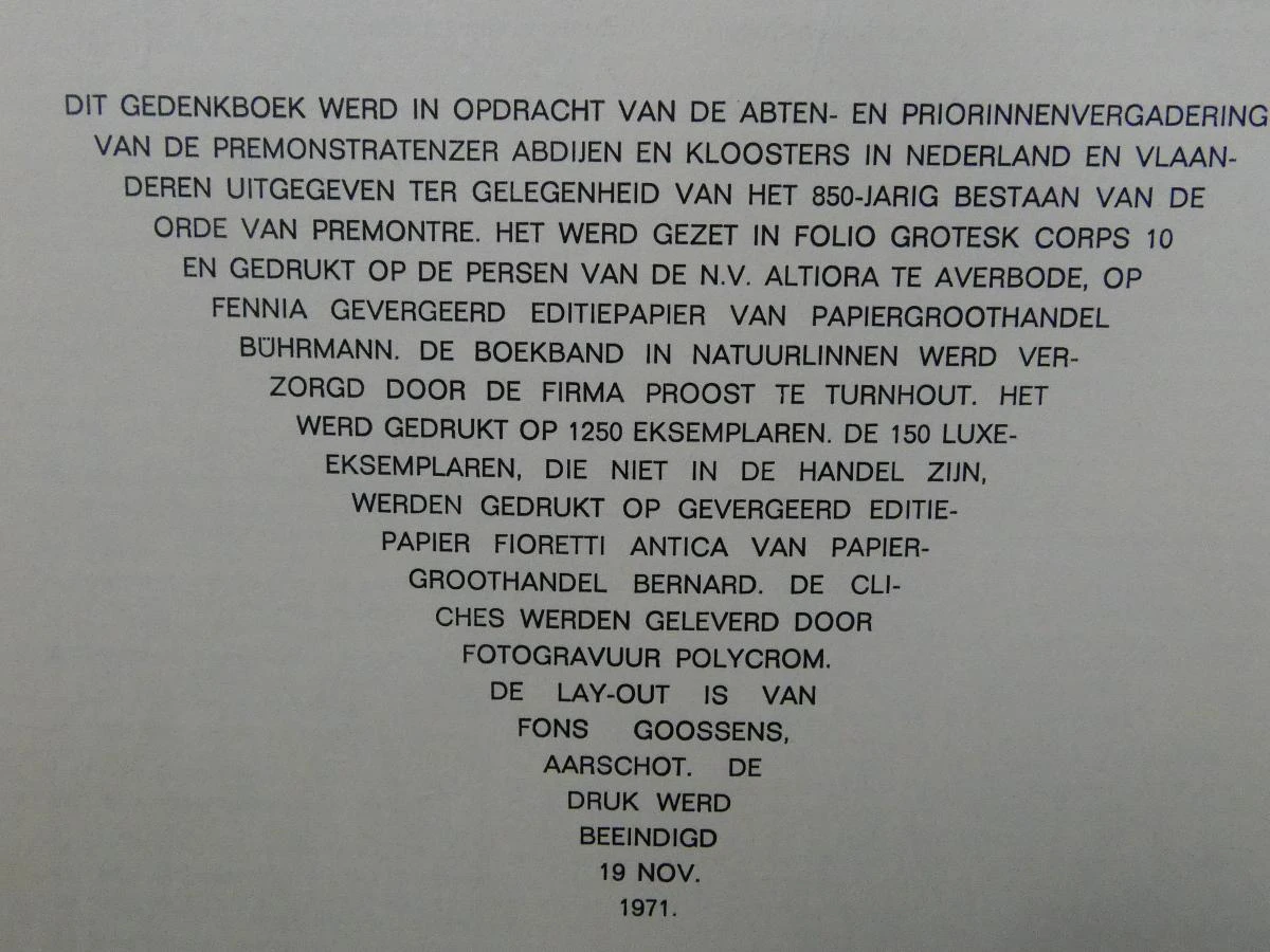 Vintage Gedenkboek 1121-1971