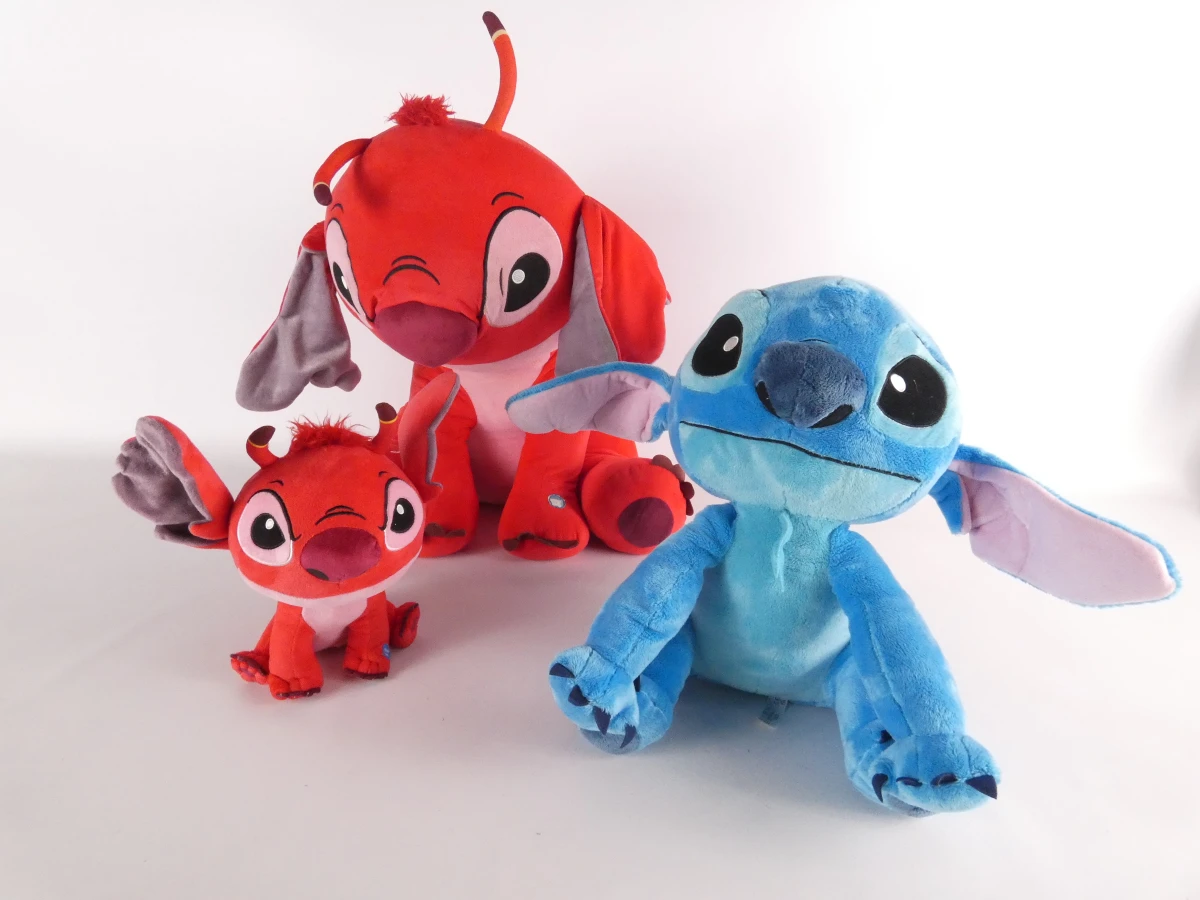 Set van 3 Disney knuffels Stitch en vrienden
