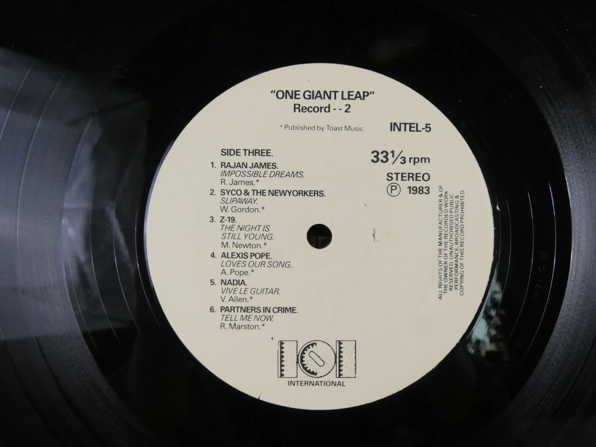 Vinyl dubbelalbum 'One Giant Leap' uit 1983
