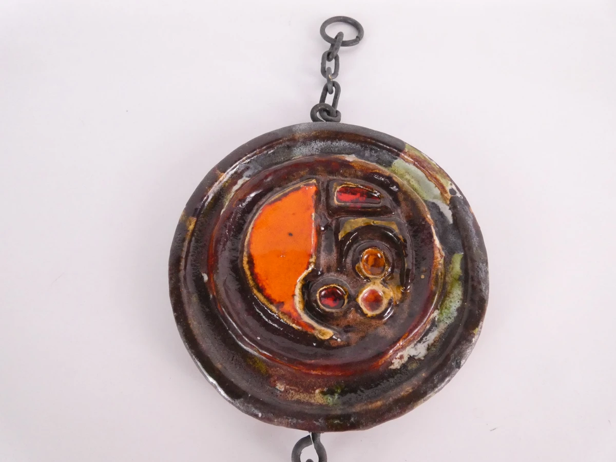 Brutalistische keramische wanddecoratie "Fat-lava", 1960/70