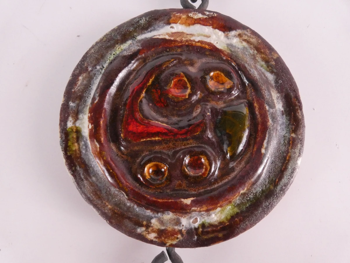 Brutalistische keramische wanddecoratie "Fat-lava", 1960/70