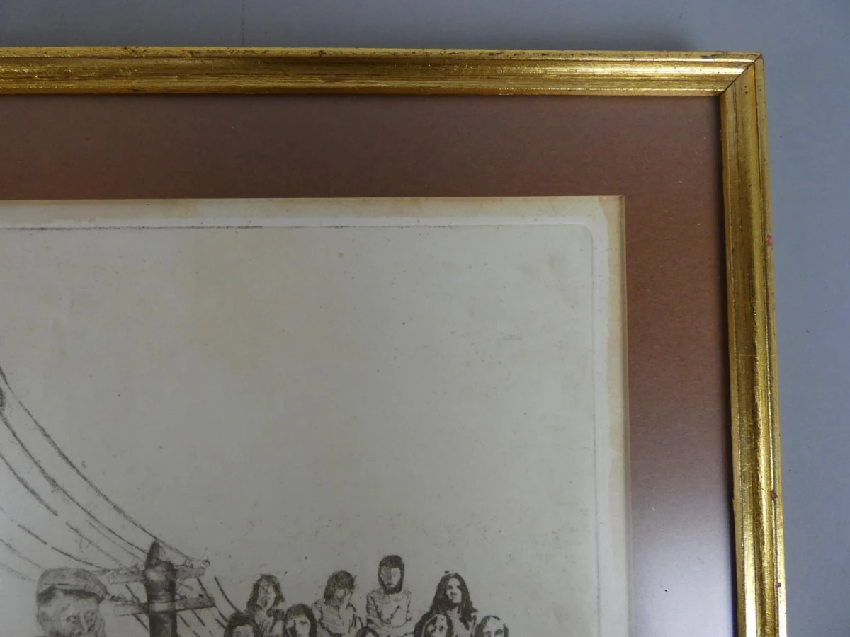 Originele ets: 'De Brug' van Jan Hendrickx