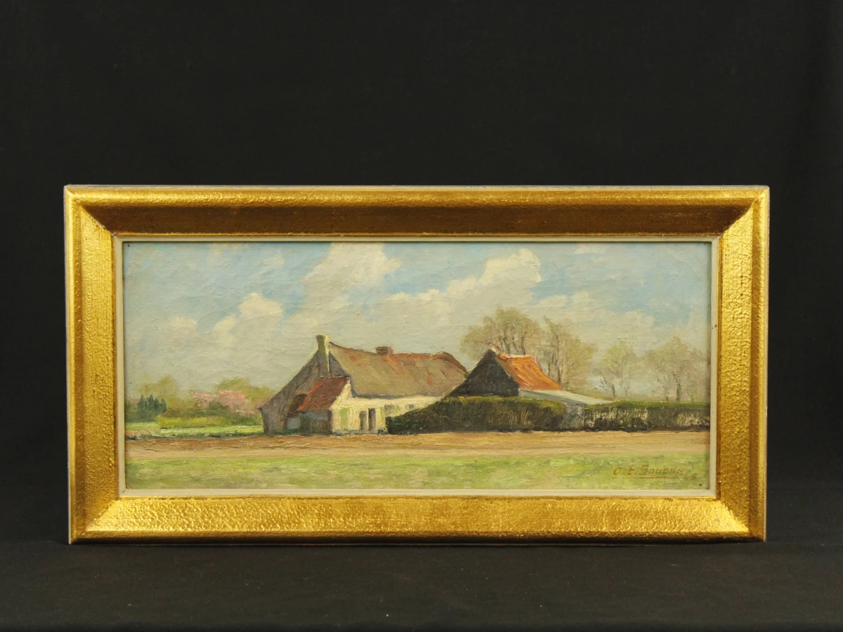 "Een lentedag te Sint-Martens-Latem - 1945" Octave Soudan (1872–1948)