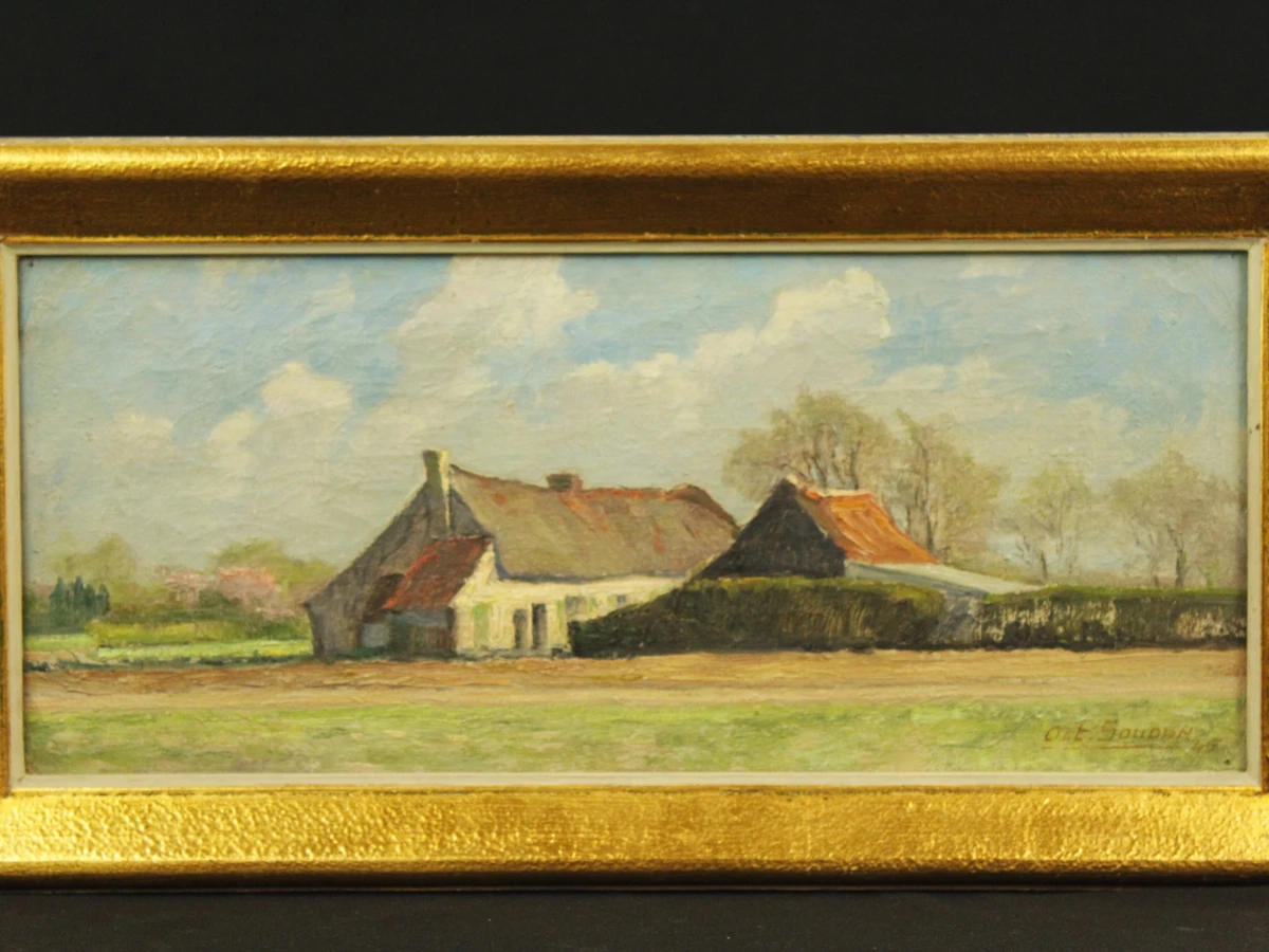"Een lentedag te Sint-Martens-Latem - 1945" Octave Soudan (1872–1948)