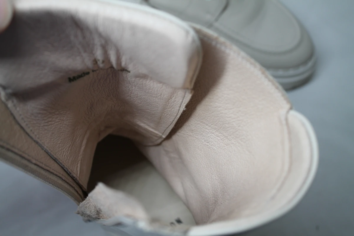 Beige leren veterboots maat 39 - Nubikk