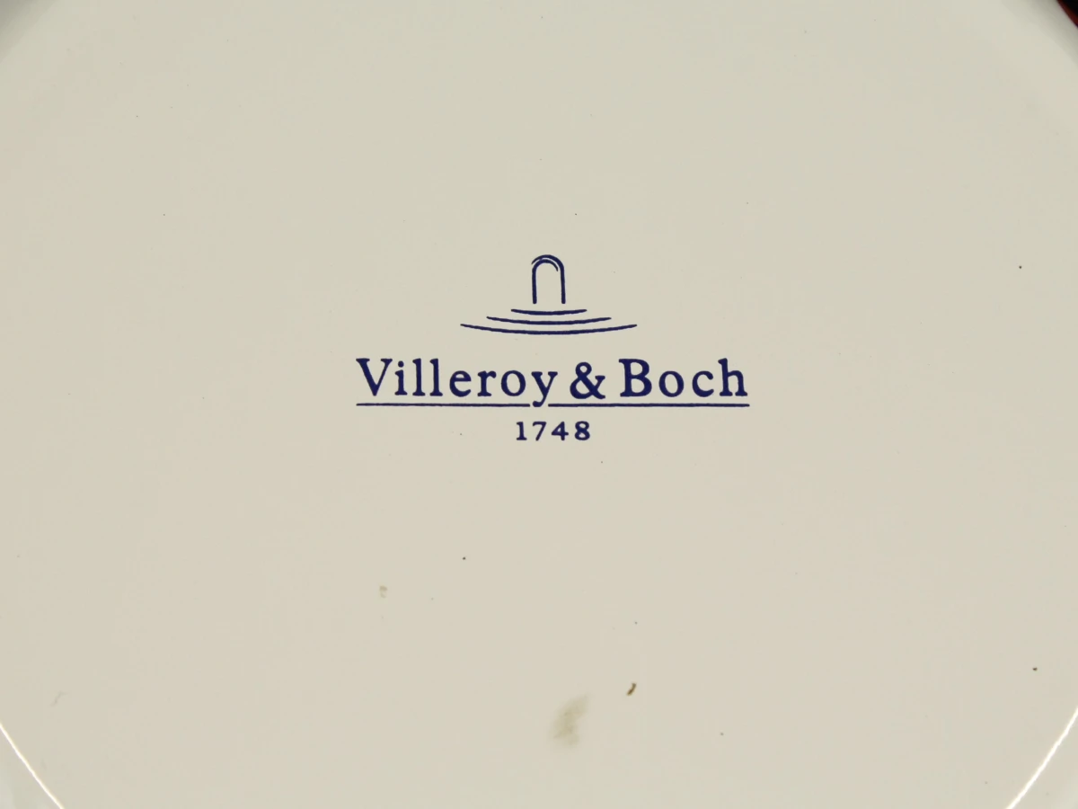 Villeroy&Boch vintage metalen fluitketel met emaille afwerking in French Garden motief