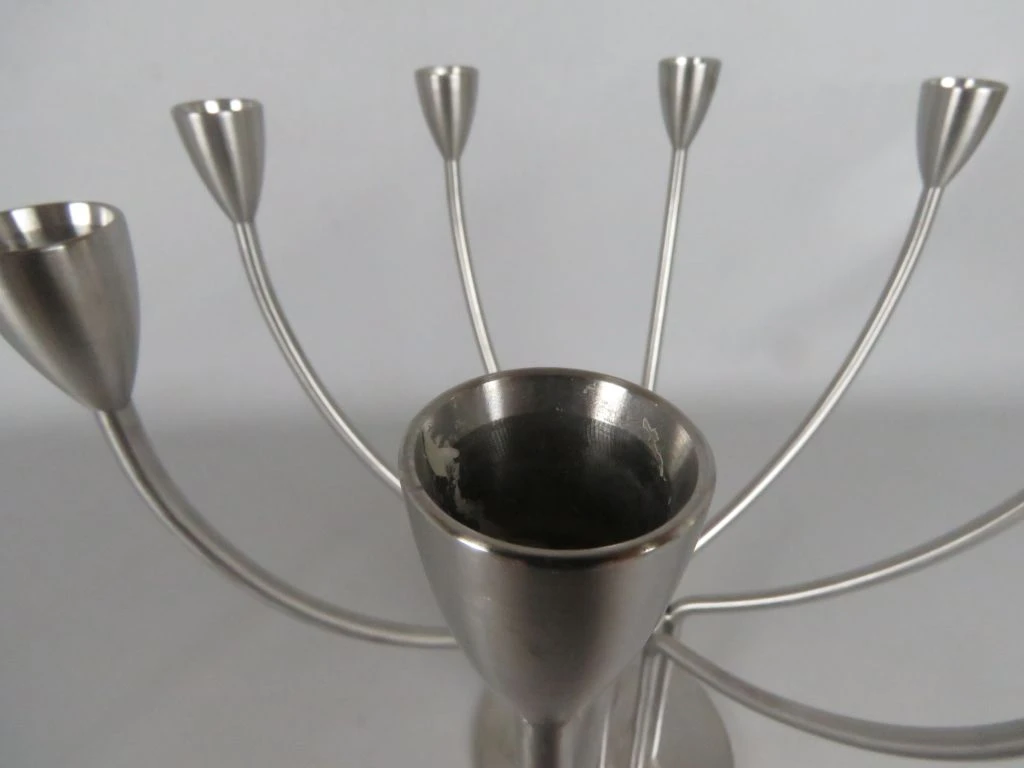Metalen kandelaar voor 8 kaarsen, design K. Hagberg & M. Hagberg