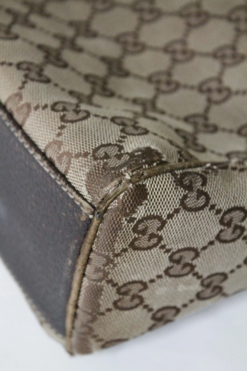 Handtas/schoudertas met leren accenten Gucci