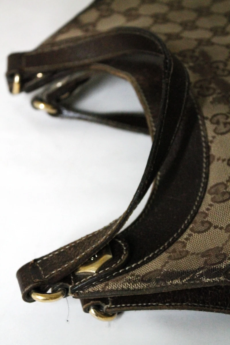 Handtas/schoudertas met leren accenten Gucci