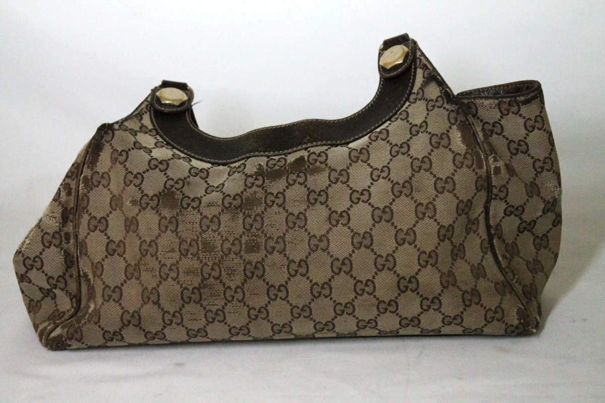 Handtas/schoudertas met leren accenten Gucci