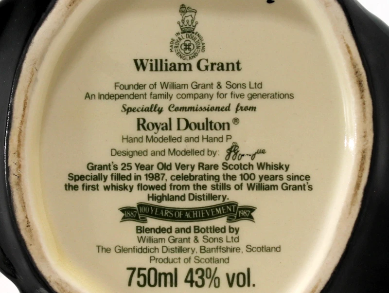 Vintage Royal Doulton William Grant Whiskykan, Engeland ca. 1987
