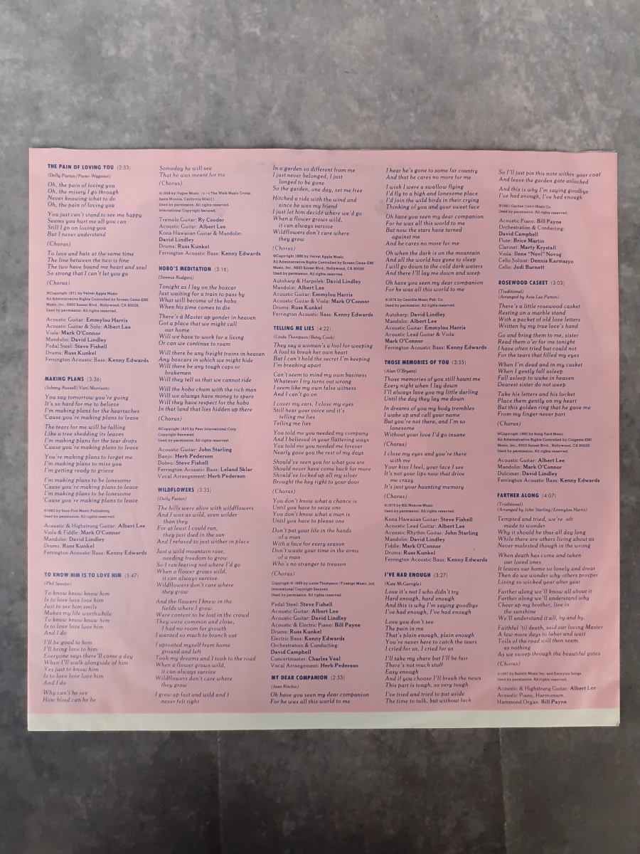 Vinyl: Emmylou Harris, Dolly Parton & Linda Ronstadt - Trio - foto 3