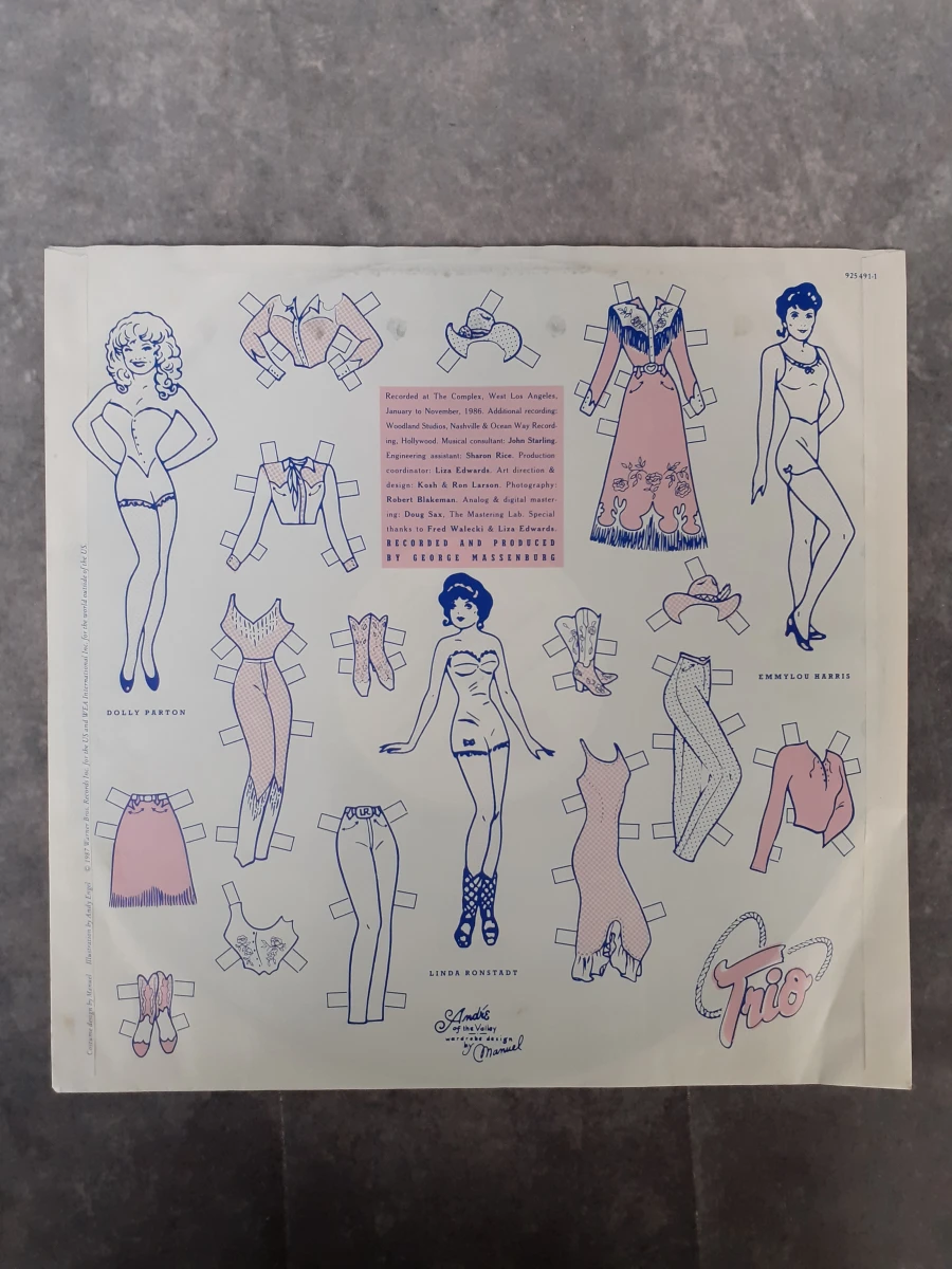 Vinyl: Emmylou Harris, Dolly Parton & Linda Ronstadt - Trio - foto 4