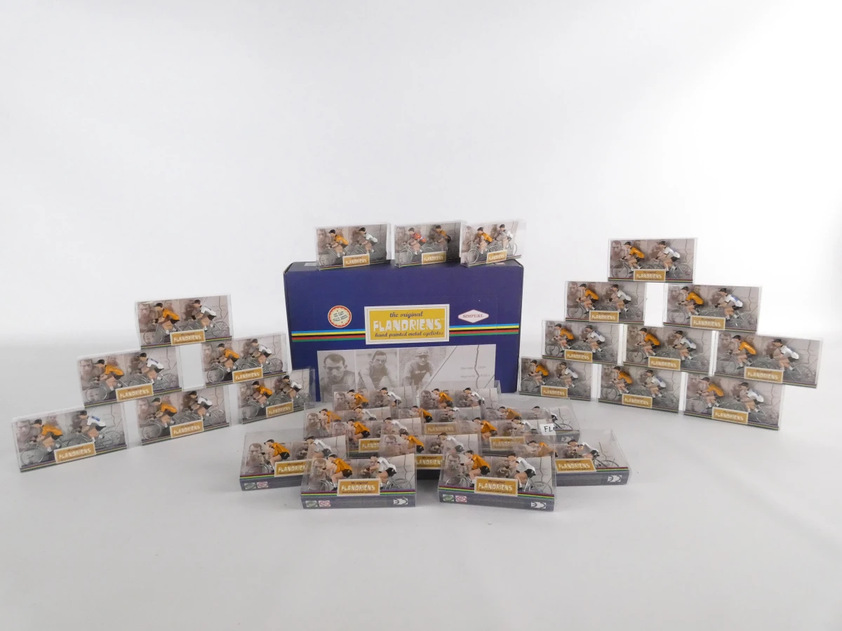 Flandriens handgeschilderde metalen wielrenners set