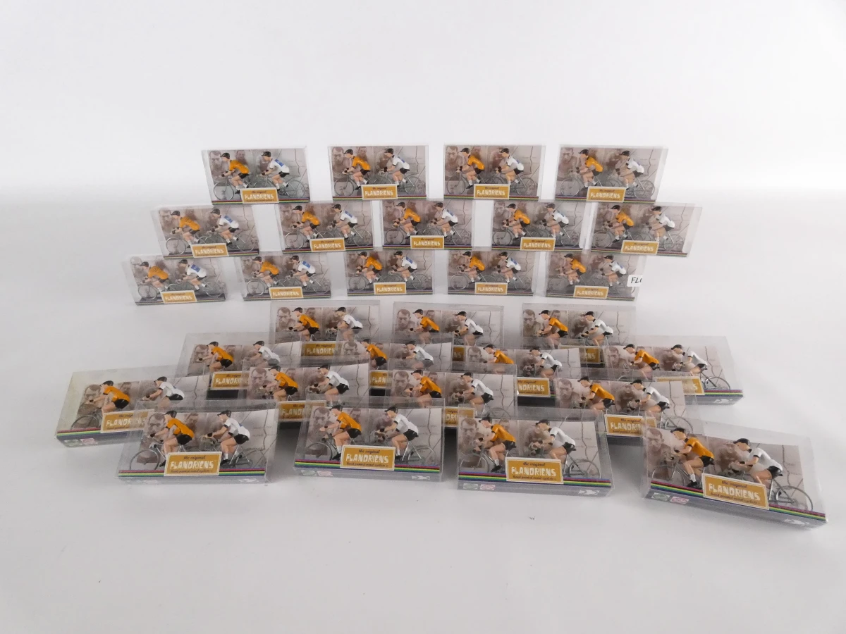 Flandriens handgeschilderde metalen wielrenners set