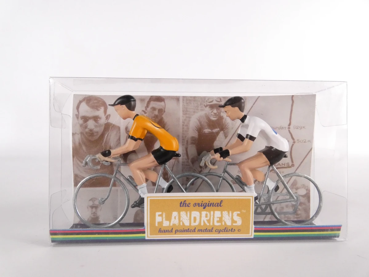 Flandriens handgeschilderde metalen wielrenners set