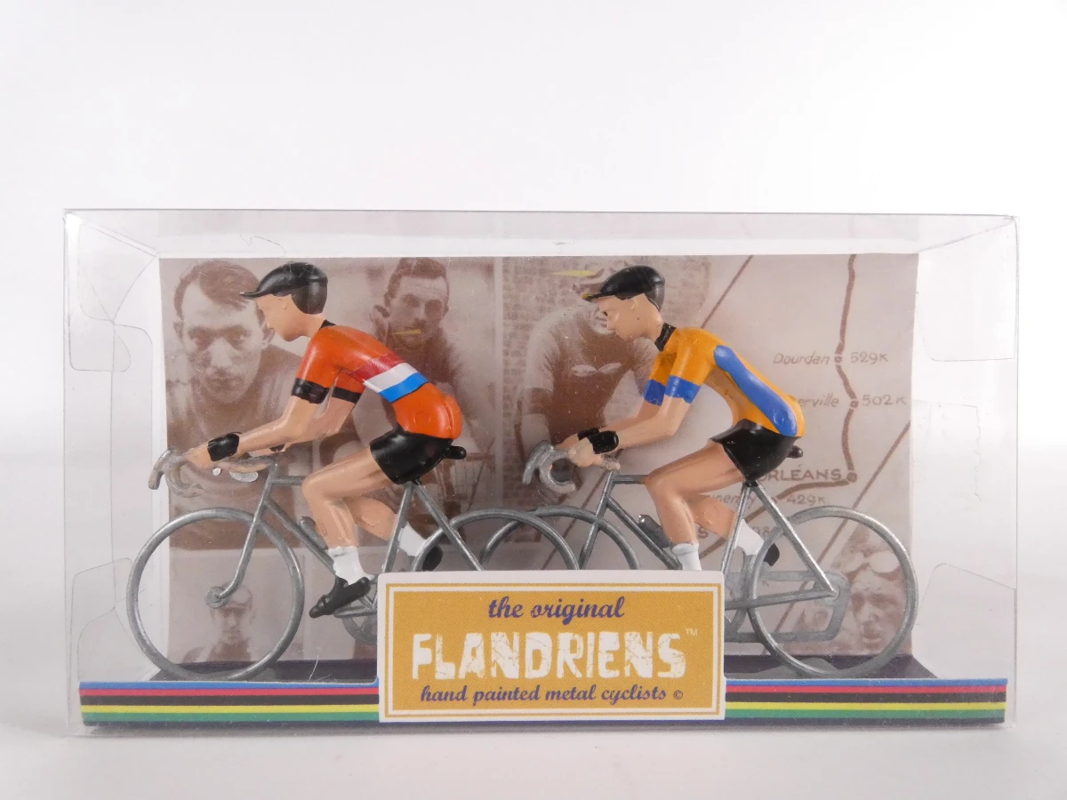 Flandriens handgeschilderde metalen wielrenners set