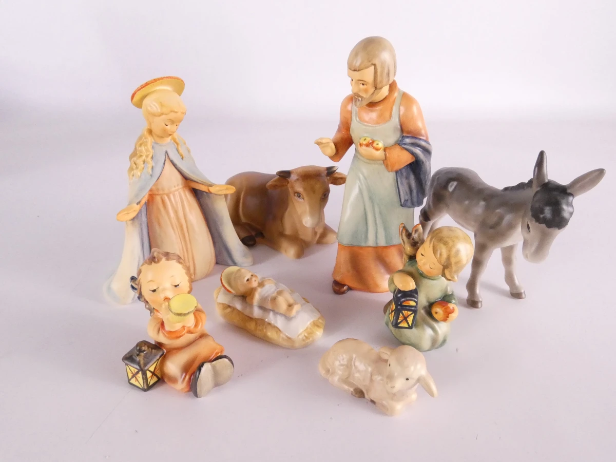 Goebel M.I. Hummel kerststal beeldjes set
