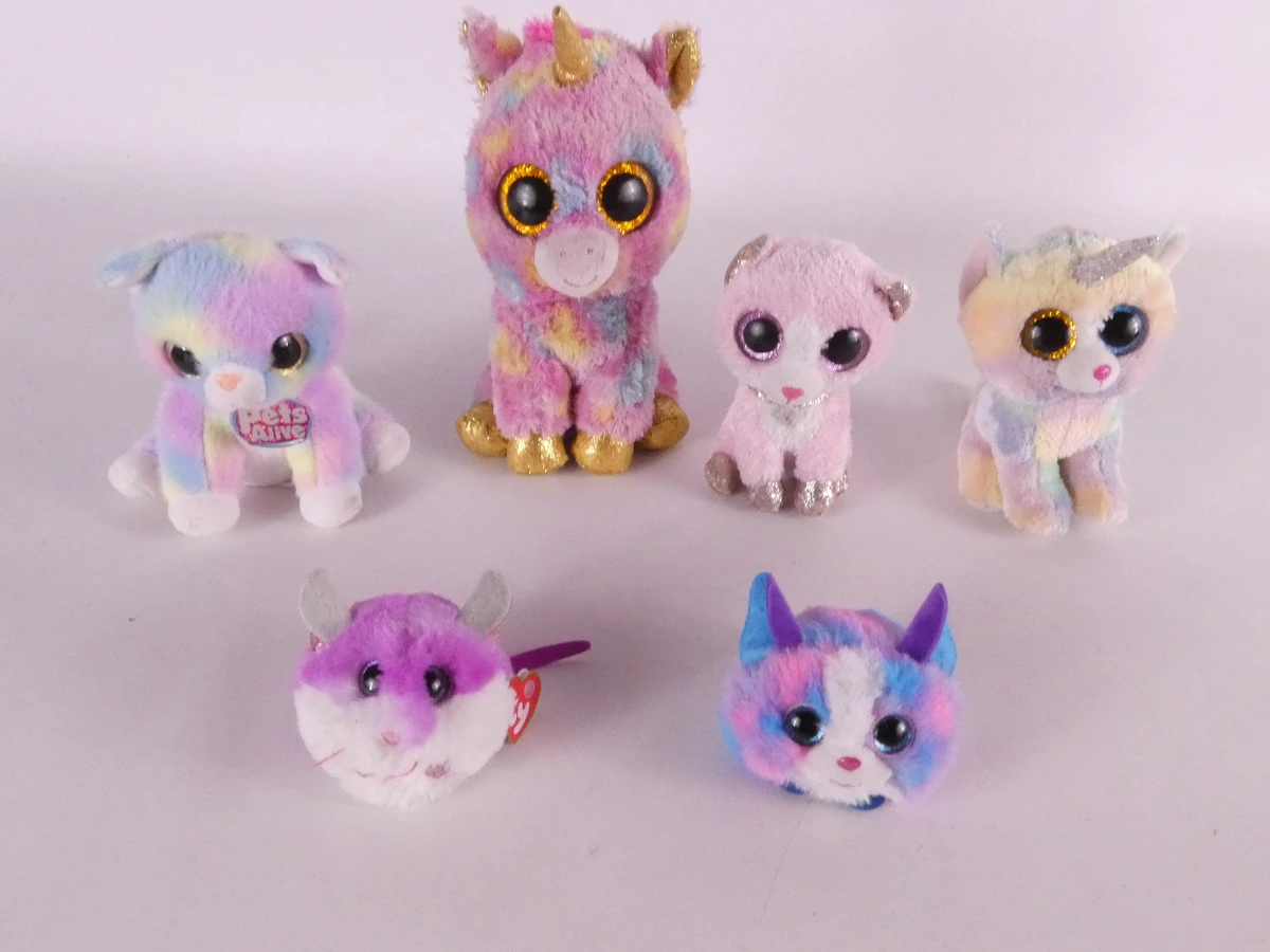 Set van diverse TY Beanie Boos knuffels en pluche dieren
